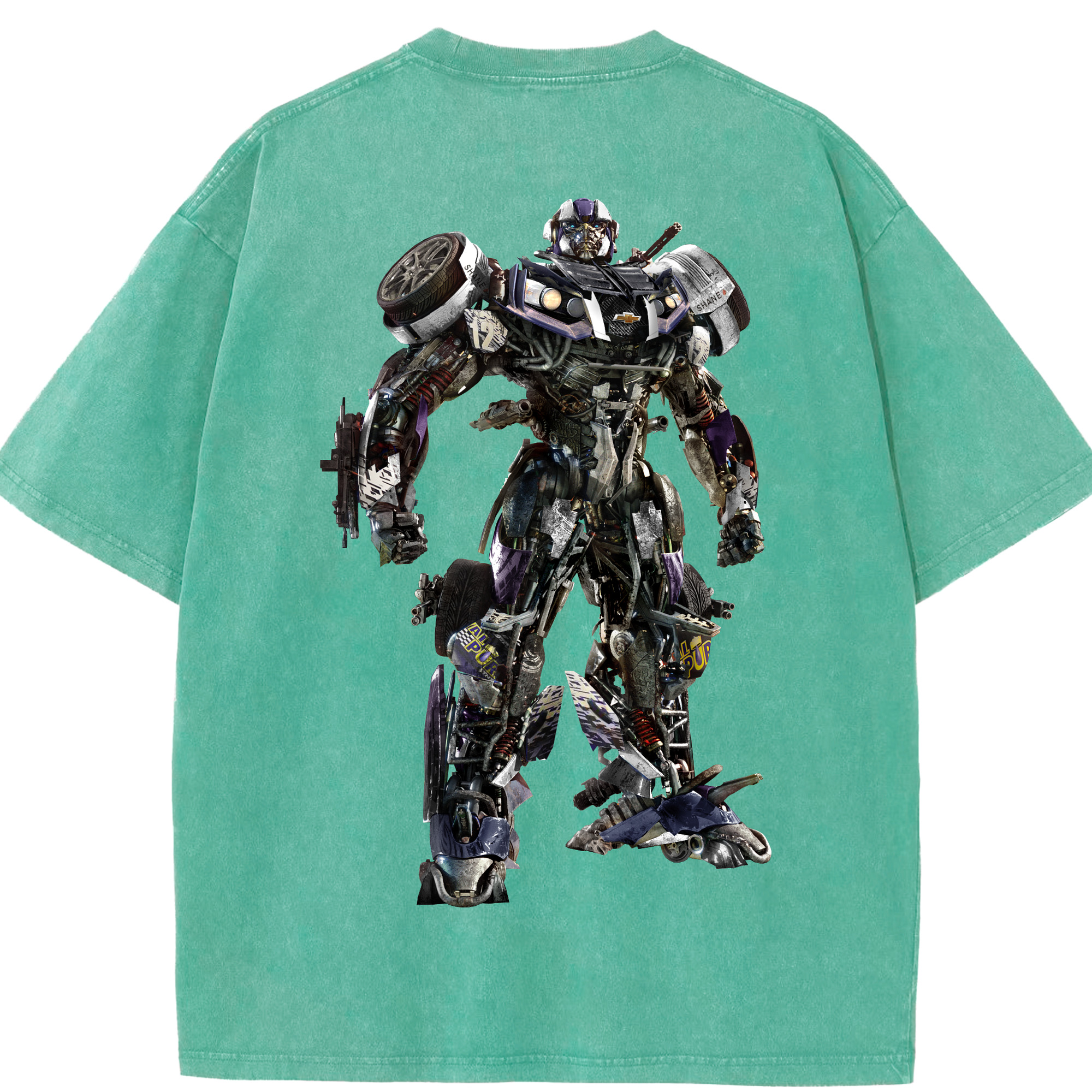 （画像用）  綿100% ヴィンテージ風 半袖Tシャツ（背面プリント）